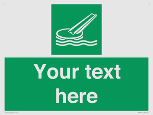 Custom sign safe condition Marine evacuation slide